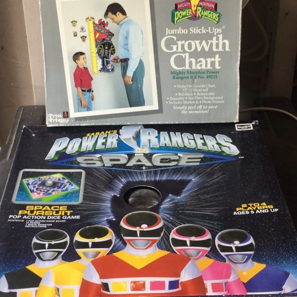 🎲POWER RANGERS SPACE PURSUIT Vintage Game EUC